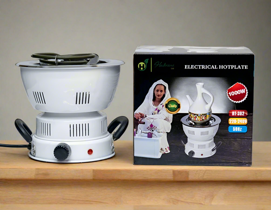 Electric hot plate silver