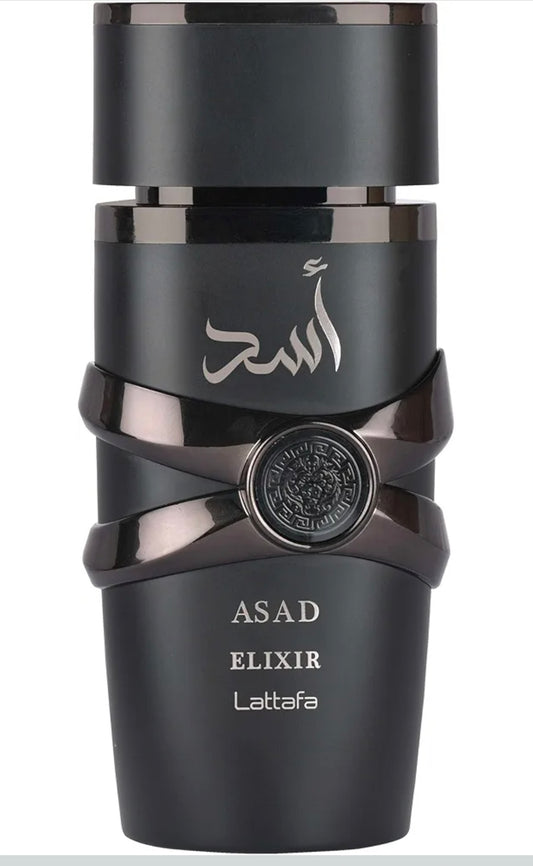 Lattafa Asad Elixir, Eau de Parfum, Black, Luxury Perfume Bottle, 100 ml